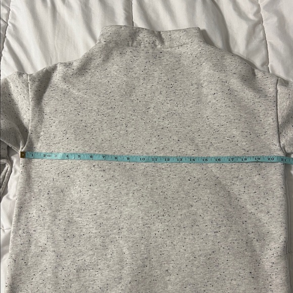 L.L.Bean Heathered Funnel Neck Sweatshirt | Size S | Gray Flecked Pullover - Picture 7 of 12